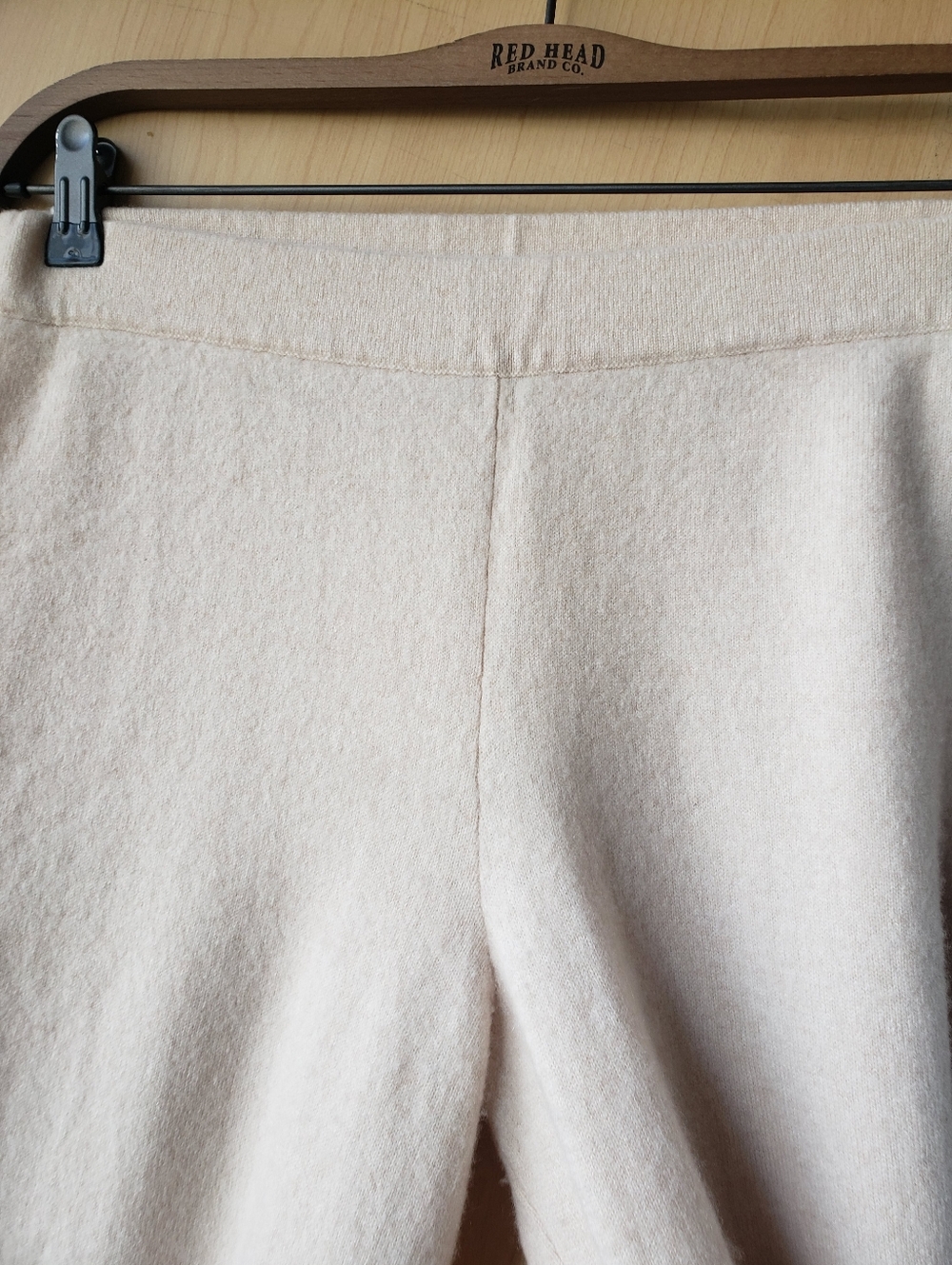 Saks Fifth Avenue 100% Cashmere Wide-Leg Knit Pants in Cream - Picture 7 of 16